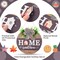 Interchangeable Welcome Sign for Front Door with 14 Seasonal Icons & 12 LED Lights – Rustic Farmhouse Wooden Porch Decor, 12” Round Lighted Welcome Home Sign for Year-Round Indoor/Outdoor Decorations (Wood Home1)